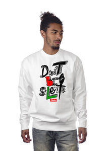 Don't Be Silent - white sweater