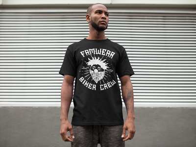 Famwear Biker Crew  Black T-shirt